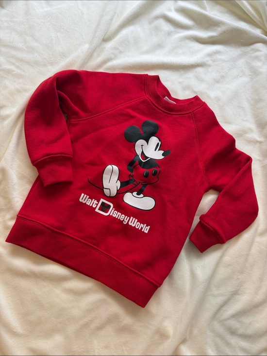 Disney Other - Disney Red Mickey Mouse Walt Disney World Crewneck Sweatshirt